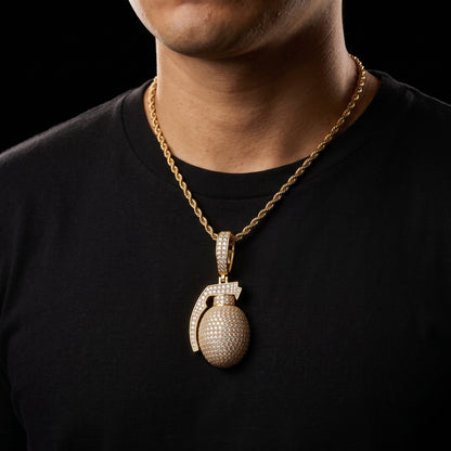 S925 Moissanite Grenade Pendant - Different Drips