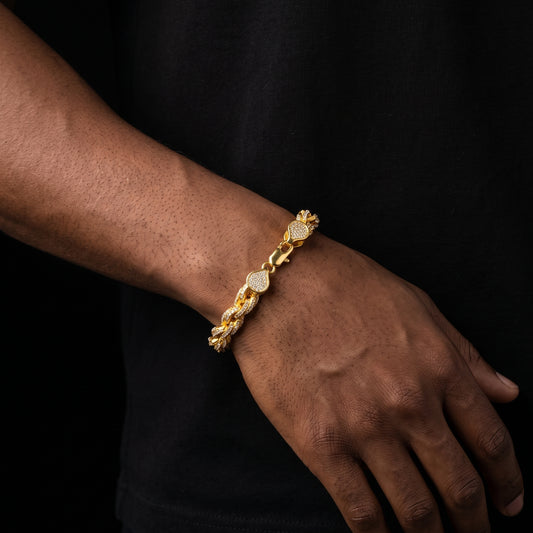 8mm Iced Out Rope Bracelet - Different Drips