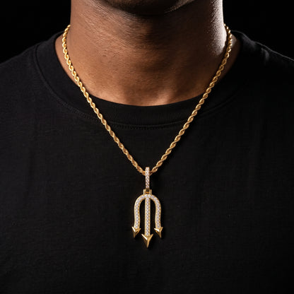 S925 Moissanite Trident Pendant - Different Drips