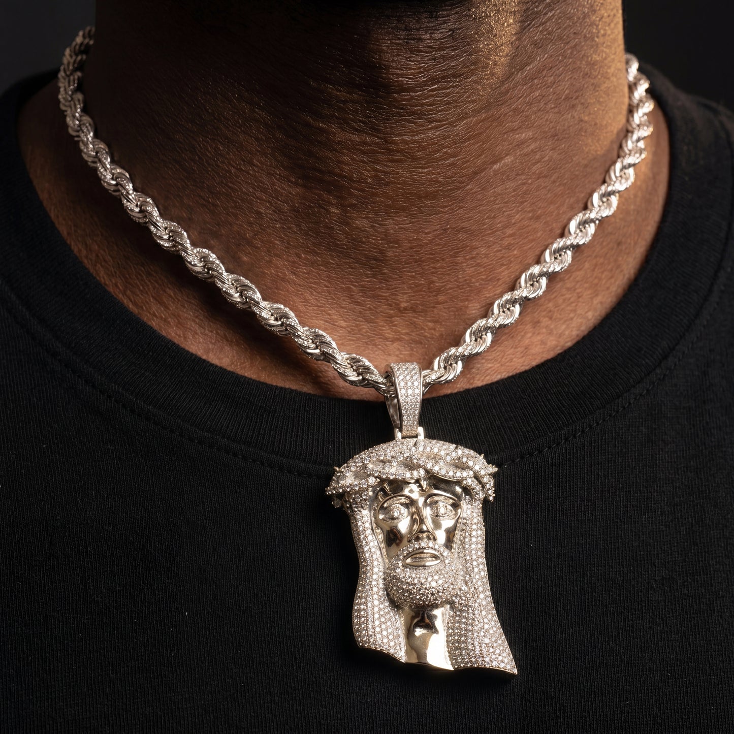 Crown Of Thorns Jesus Head Pendant - Different Drips