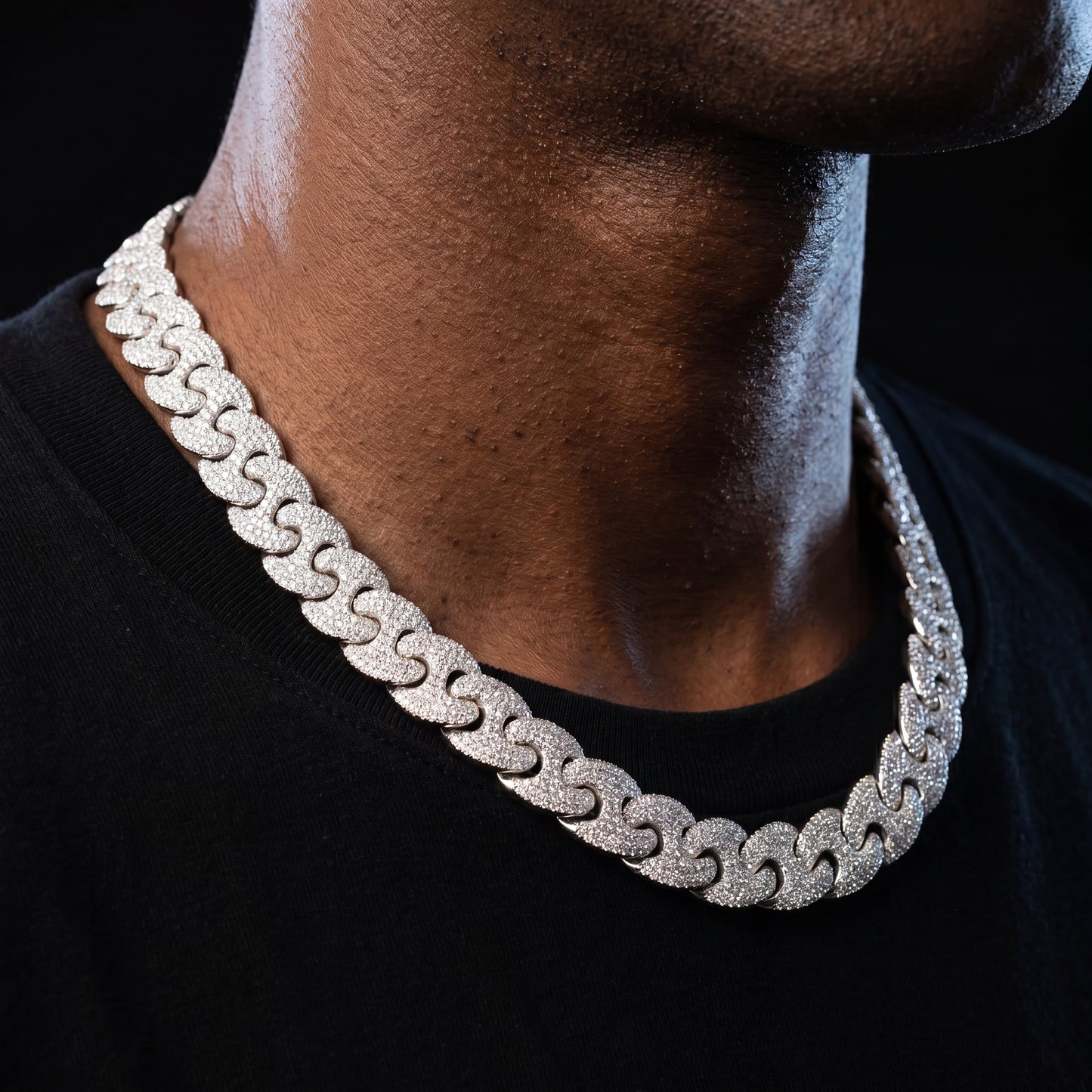 12mm Iced Mariner Link Chain - Different Drips