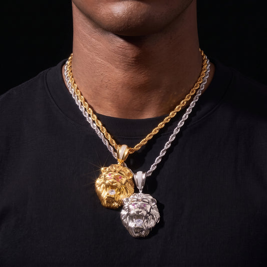 Solid Lion Head Pendant - Different Drips