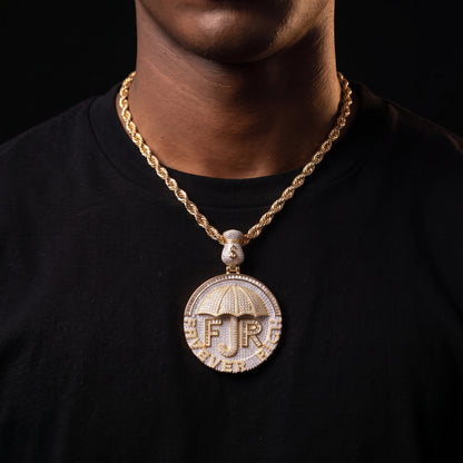 Two-Tone Iced Forever Rich Pendant - Different Drips