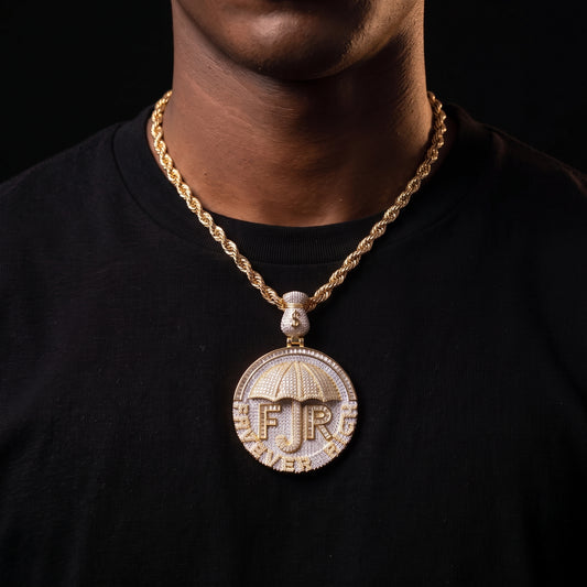 Two-Tone Iced Forever Rich Pendant - Different Drips