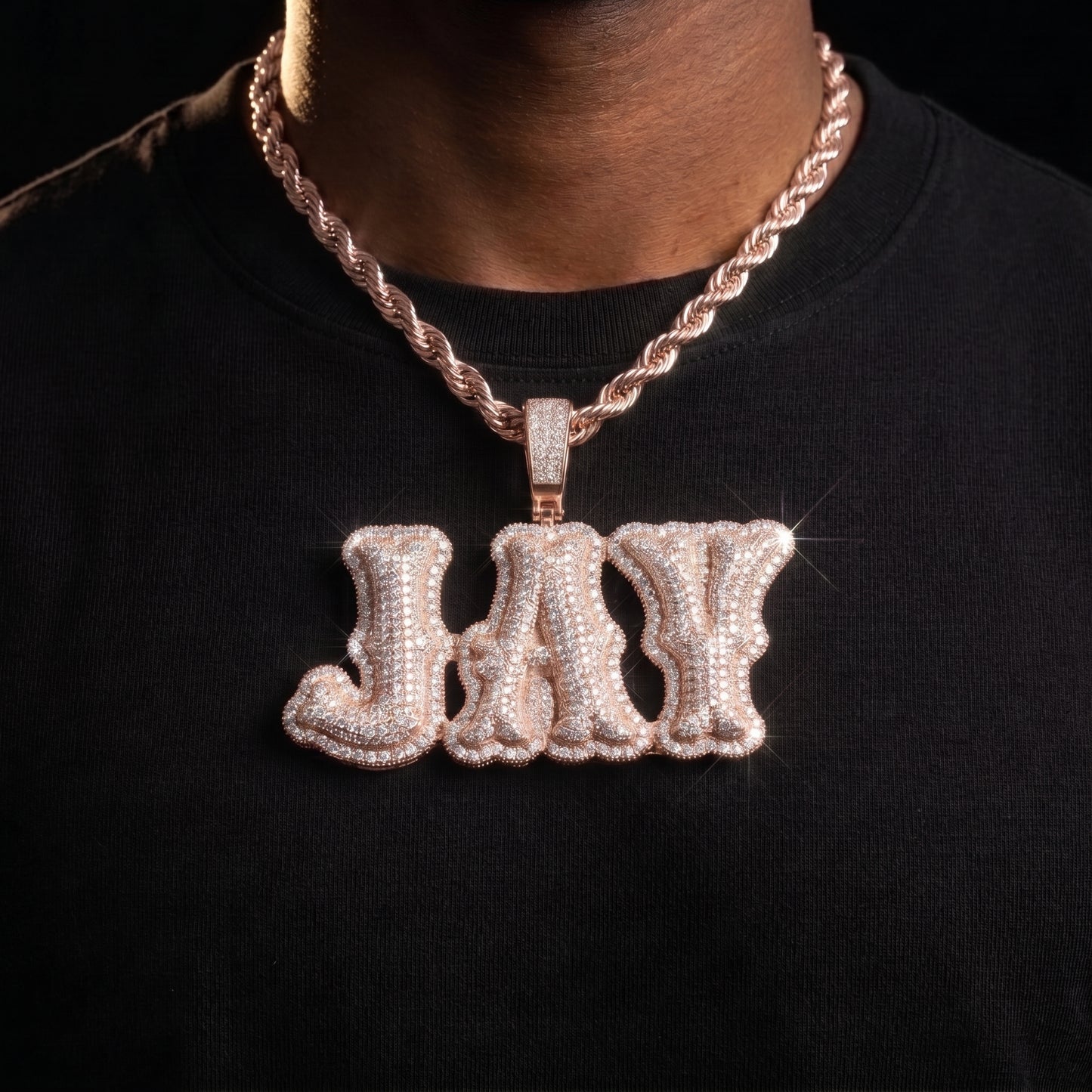 Layered Bubble Custom Letter Pendant - Different Drips