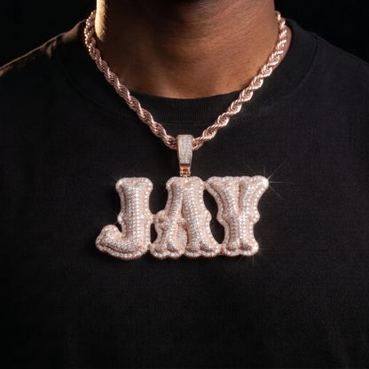 Layered Bubble Custom Letter Pendant - Different Drips