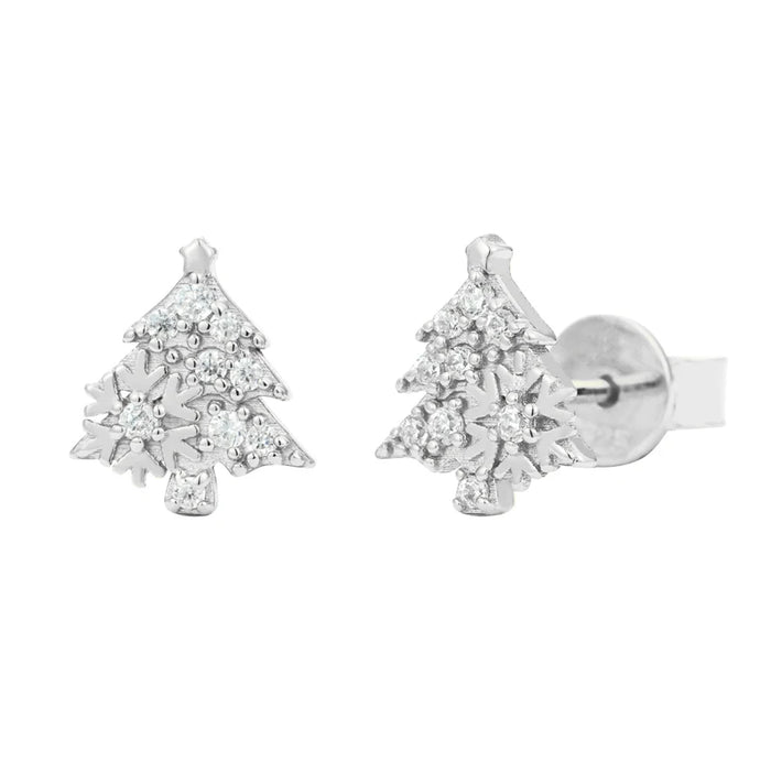 S925 Moissanite Diamond Christmas Tree Stud Earrings - Different Drips