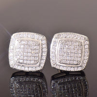 Thumbnail for 12mm Raised Square Cut Earrings - Different Drips