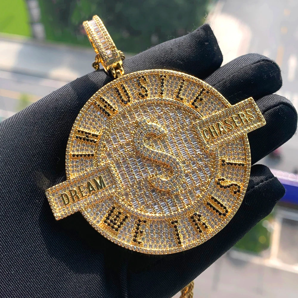 Baguette Dream Chasers Circle Pendant - Different Drips
