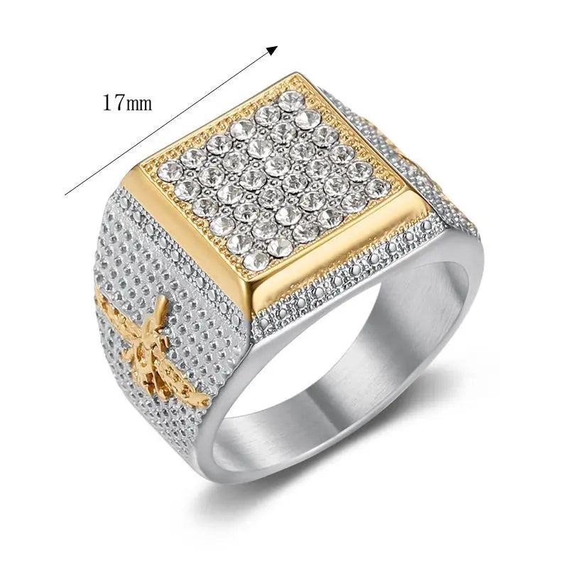 Square Face Pavé Signet Ring - Different Drips