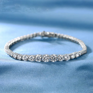 5mm Women's S925 Moissanite Curved Tennis Bracelet - Different Drips