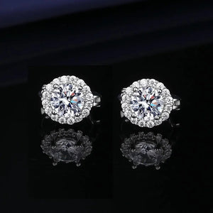 0.5/1Carat Women's S925 Moissanite Diamond Hoop Earrings - Different Drips