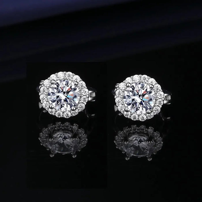 0.5/1Carat Women's S925 Moissanite Diamond Hoop Earrings - Different Drips