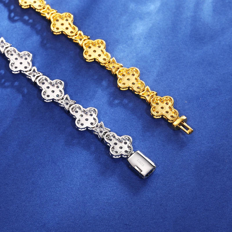 10mm S925 Moissanite Cross Stationed Star Link Tennis Chain - Different Drips