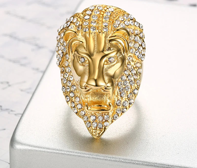 Iced Out Lion Ring - Different Drips