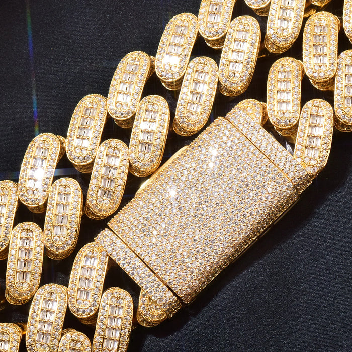 28mm Baguette Cuban Link Bracelet - Different Drips