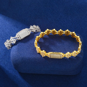 S925 Moissanite Dollar Link Bracelet - Different Drips