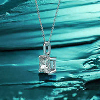 Thumbnail for Women's S925 Square Cut Moissanite Diamond Pendant - Different Drips