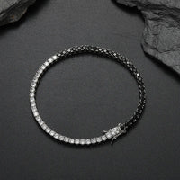 Thumbnail for Iced Out Black & White Tennis Bracelet - Different Drips