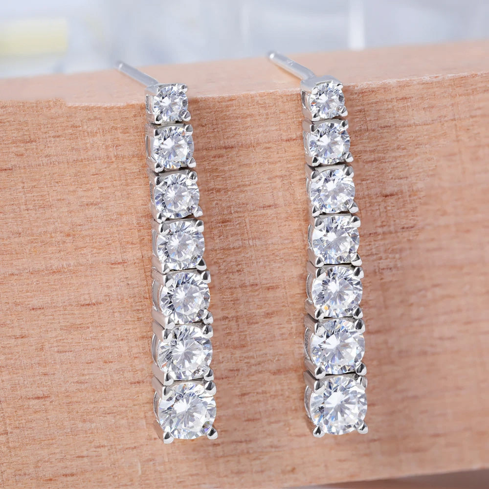 Women's S925 Gradient Moissanite Diamond Drop Earrings - Different Drips