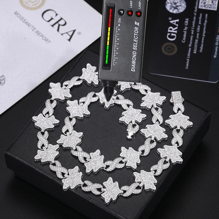 S925 Moissanite Butterfly Infinity Link Chain - Different Drips