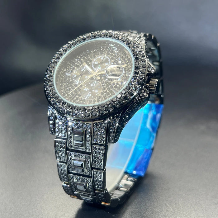 Bust Down Chronograph Date Watch - Different Drips