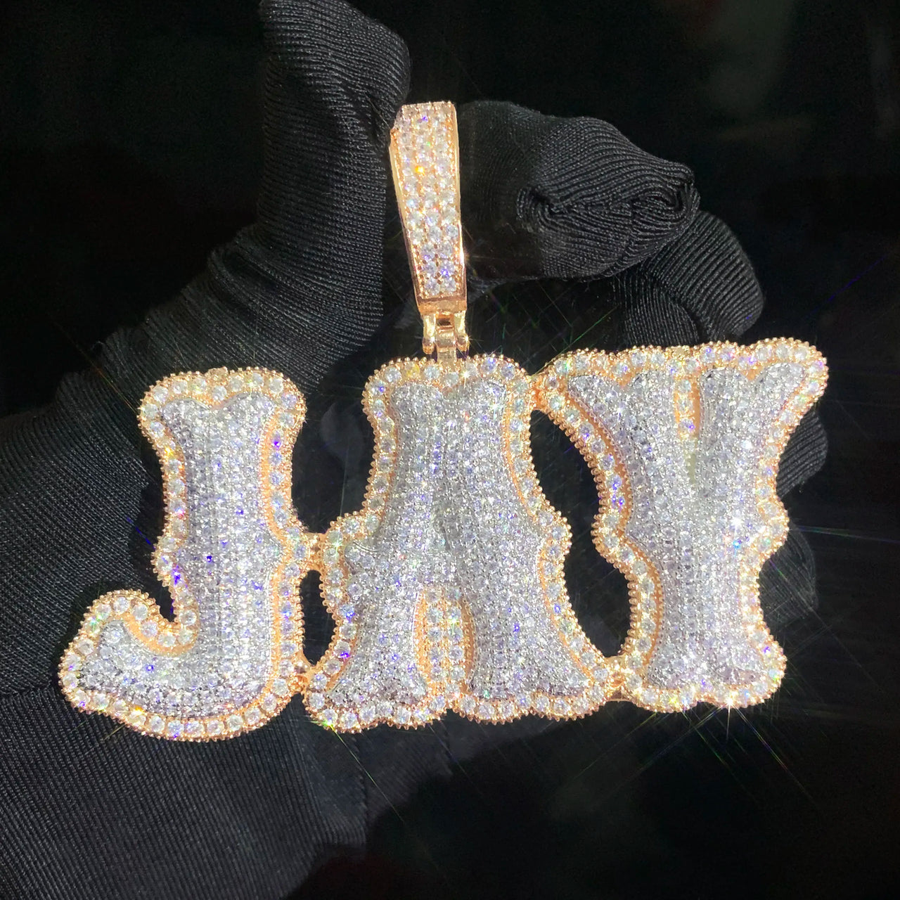 Layered Bubble Custom Letter Pendant - Different Drips