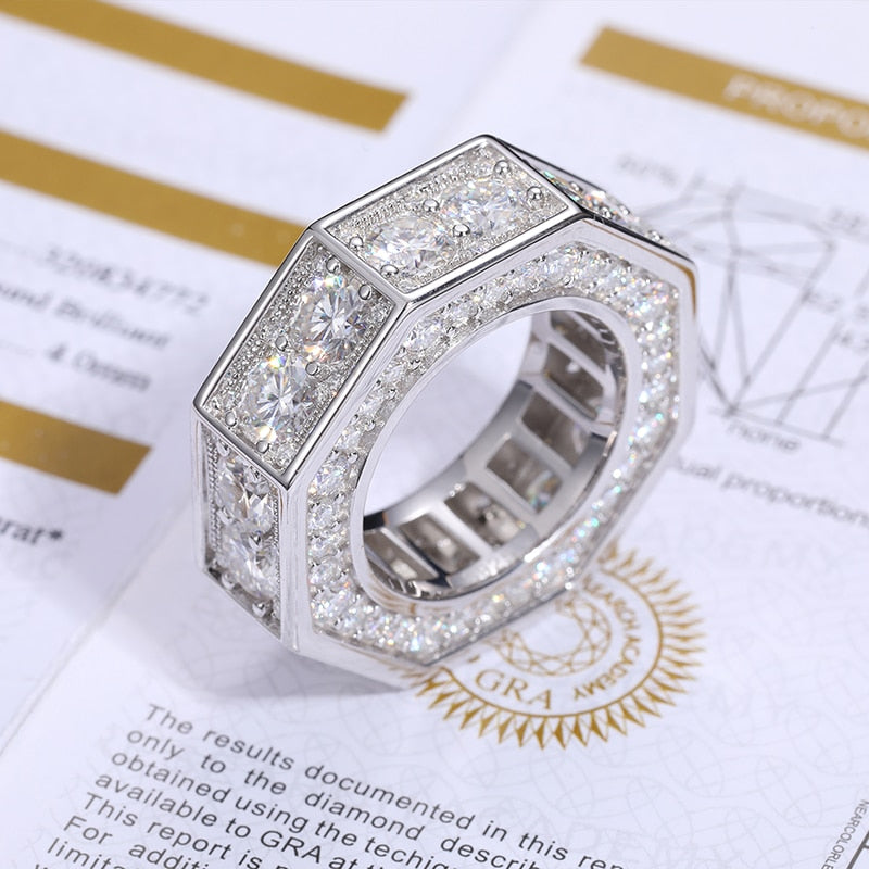 S925 Moissanite Bolt Ring - Different Drips