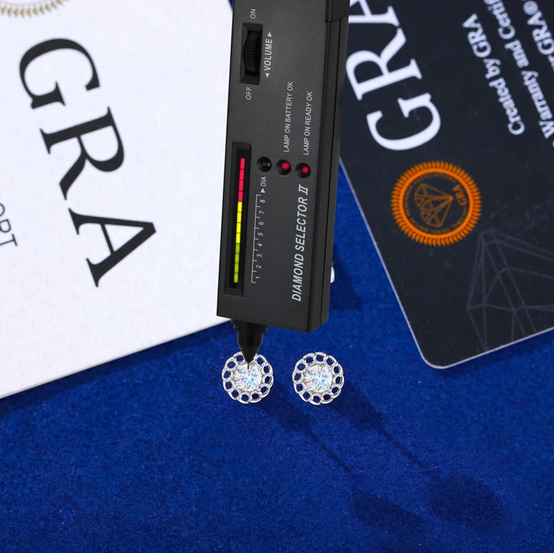 925 Sterling Silver Cuban Link Halo Stud Earrings - Different Drips