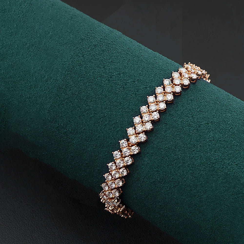 Women's S925 Diamond Arrow Tennis Bracelet - Different Drips