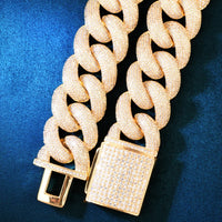 Thumbnail for 25mm Iced Miami Cuban Link Chain - Different Drips