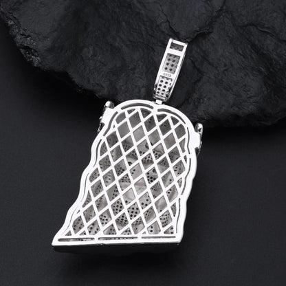 S925 Moissanite Jesus Head Pendant with Crown - Different Drips