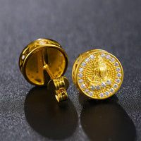 Thumbnail for S925 Moissanite Prayer Hands Round Cut Stud Earrings - Different Drips