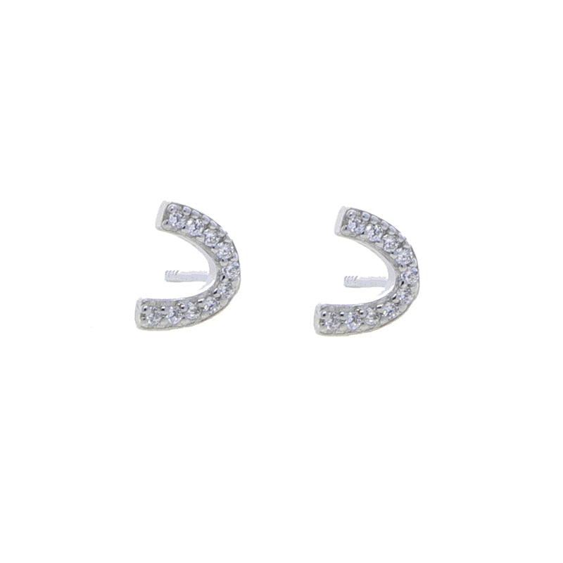 S925 Women's Arabic Alphabet Letter Earrings - Different Drips