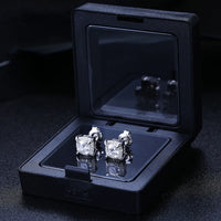 Thumbnail for 8mm S925 Moissanite Diamond Cushion Cut Earrings - Different Drips