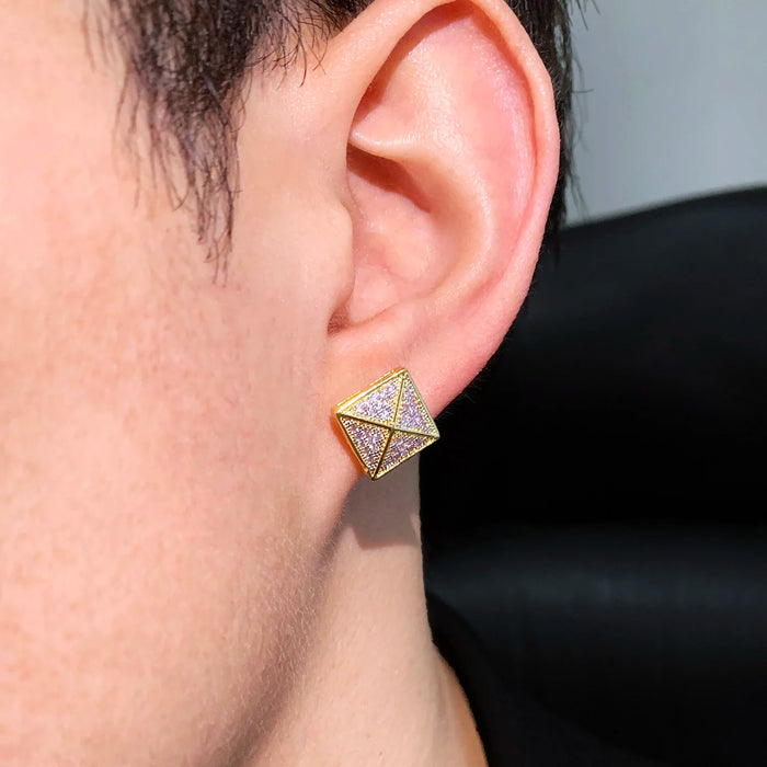 10mm Square Cut Umbrella Earrings - Different Drips