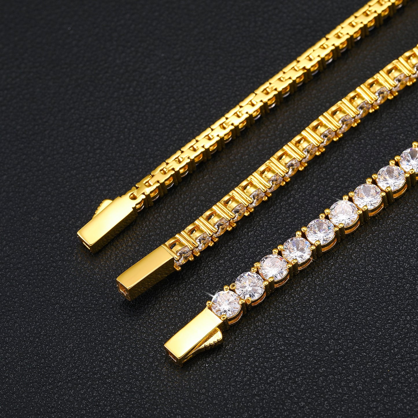 3-5mm S925 Moissanite Tennis Bracelet - Different Drips