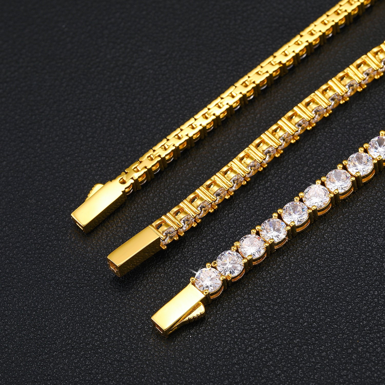 3-5mm S925 Moissanite Tennis Bracelet - Different Drips
