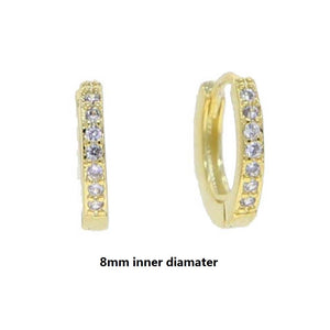 5mm-13mm Women's Eternity Hoop Earrings - Different Drips