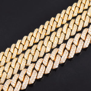 8mm Iced Out Prong Cuban Chain - Different Drips