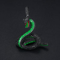 Thumbnail for Iced Out Black Snake Pendant - Different Drips