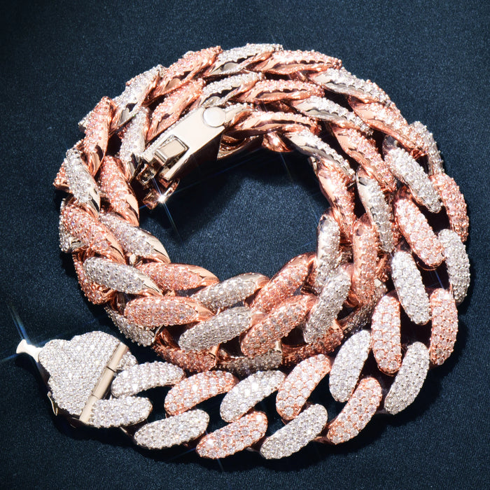 18mm Buckle Clasp Curb Cuban Chain - Different Drips