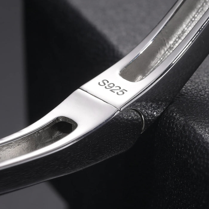 S925 Moissanite Baguette Bangle Bracelet - Different Drips