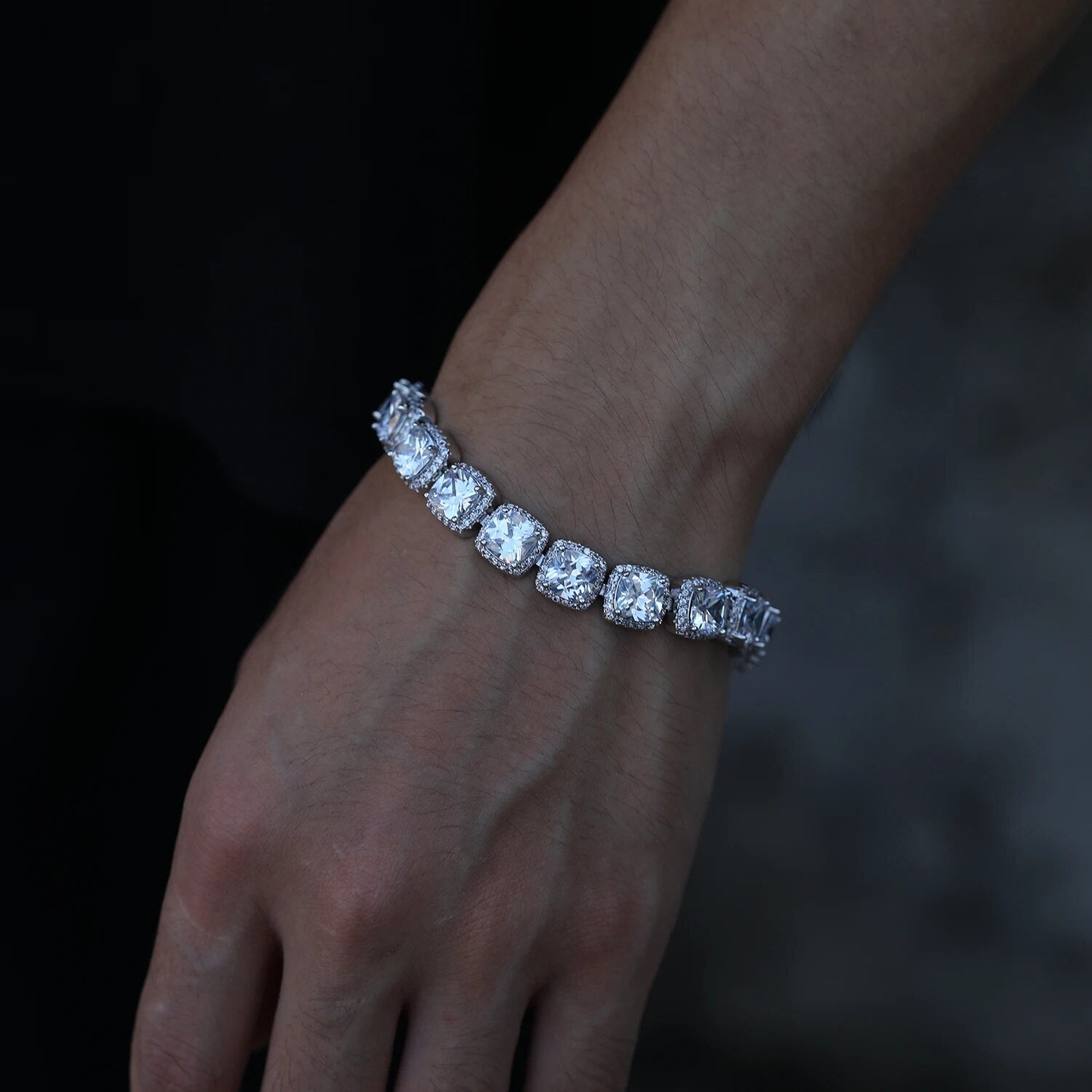 10mm S925 Moissanite Glacier Tennis Bracelet - Different Drips