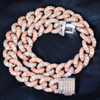 Thumbnail for 21mm All Over Baguette Miami Cuban Link Chain - Different Drips