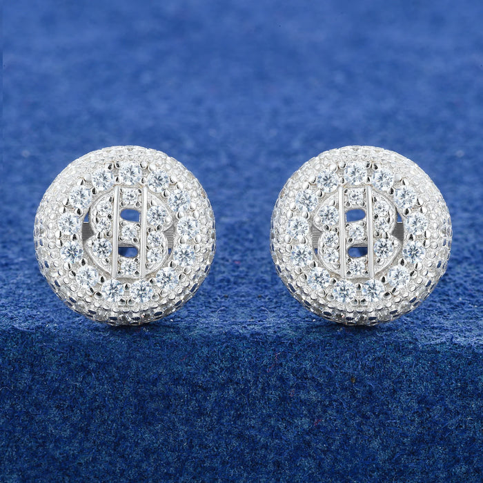 Dollar Sign Medallion Stud Earrings - Different Drips