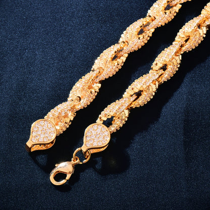 8mm Premium Thick Iced Out Rope Chain - Different Drips
