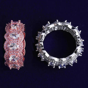 Pear-Cut Crown Eternity Ring - Different Drips