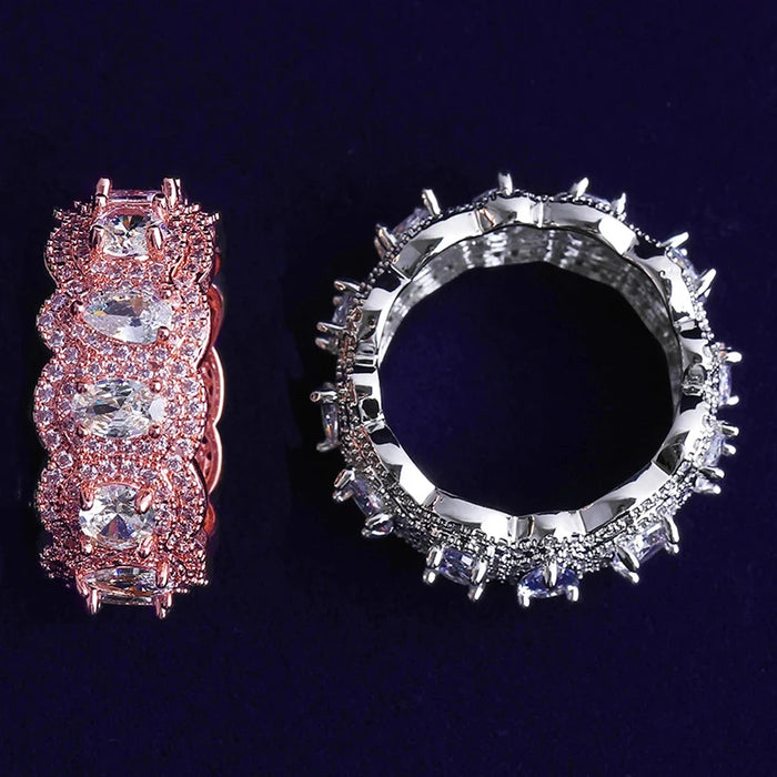 Pear-Cut Crown Eternity Ring - Different Drips