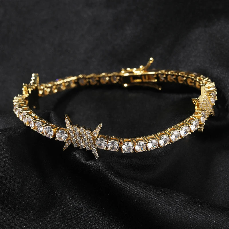 Iced Out Tennis Thorn Bracelet - Different Drips